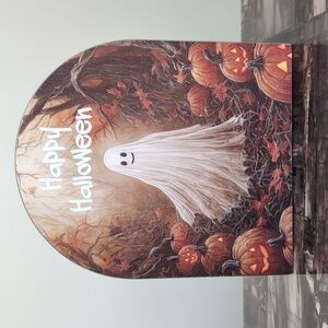 Vintage Style HAPPY HALLOWEEN 🎃 Ghost  & Pumpkin Tabletop Block Decor